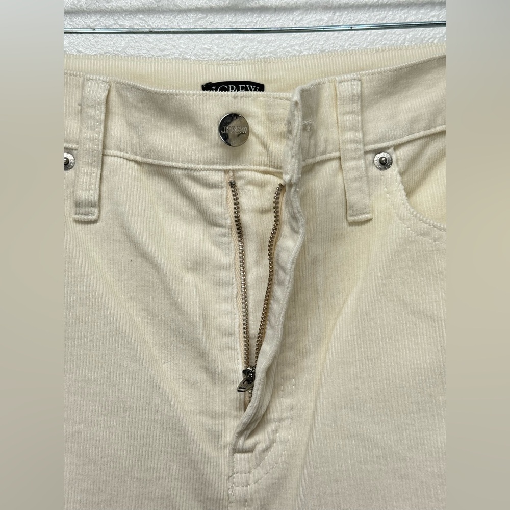 J Crew Corduroy Wide Leg High Waist Trouser Pants Cream Size 29 Style BT922 - Picture 2 of 10